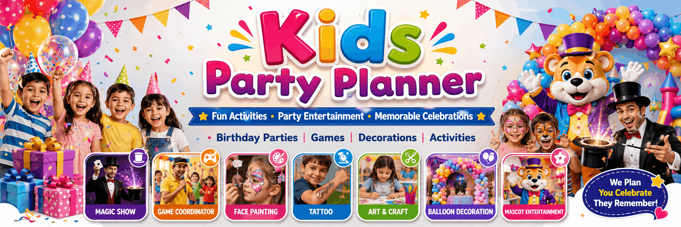 Birthday decor, booked in minutes
