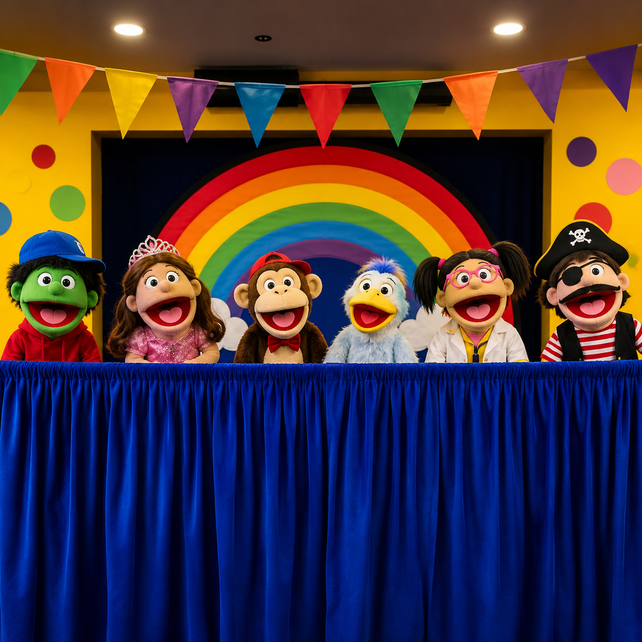 Puppet Show party setup
